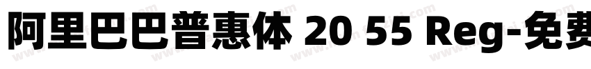 阿里巴巴普惠体 20 55 Reg字体转换